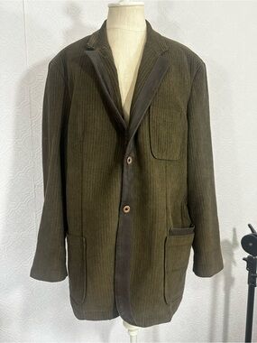 Robert Graham olive brown Corduroy Blazer Jacket